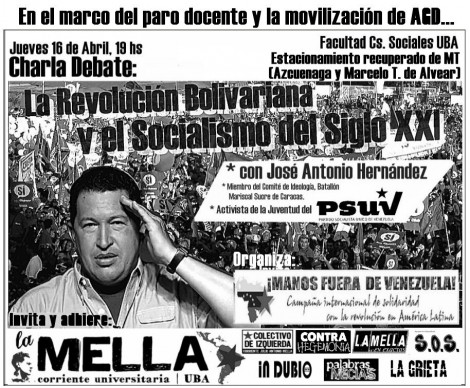 Charla-Debate “La revolución Bolivariana y el Socialismo del Siglo XXI”