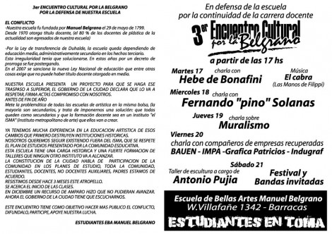 3º Encuentro Cultural x La Belgrano